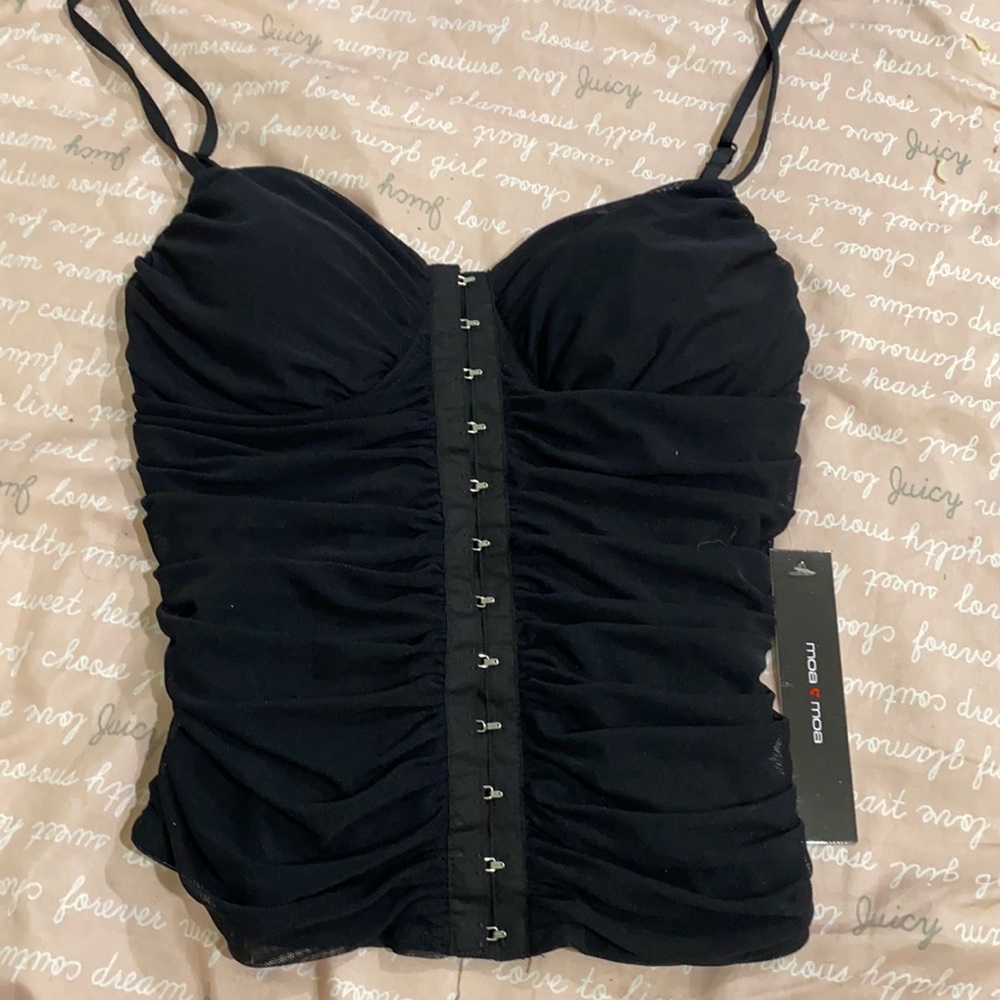 Brand new corset black shirt